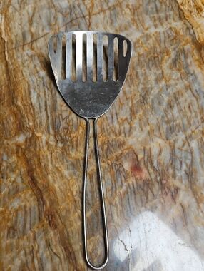 Vintage Slotted Scoop Spatula Strainer Wire Handle